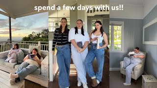 VLOG: hangout with us!!! bestie getaway, booking shopping \& reading 🎀🎧📖🤍