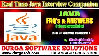 Java Interview Companion||Java ||Describe a few other important methods in threads