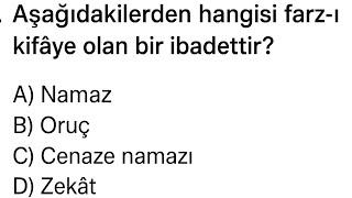 Aşağıdakilerden Hangisi Farz-I Kifaye Olan Bir Ibadettir?