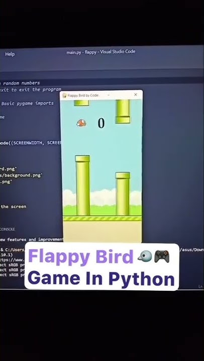 flapping Bird game in Python #shorts #python #vickytechpc #games # ...