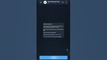 Unlimited Cloud Storage | Store Files of Any Sizes | Telegram Bot #newconcept #telegram #telegrambot
