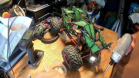 Budget crawler rear steer assembly, HSP pangolin tubular chassis