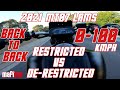 2021 mt07 lams 0100kmph  before and after derestriction