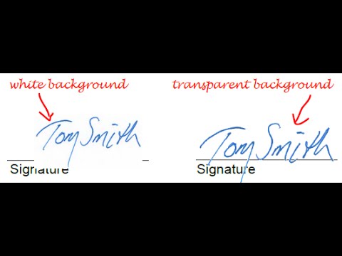 How To Make A Transparent PDF Signature Stamp - YouTube