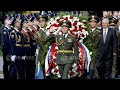 Wreath Ceremony Boris Yeltsin (Lays Flowers) 9 May 1994 Russian Anthem (Short) - Unknown Soldier