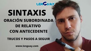 Subordinate relative clause with antecedent Syntax Baccalaureate Selectivity EVAU PEVAU