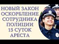 Пятнадцать суток ареста за оскорбление сотрудника полиции, законопроект 5050