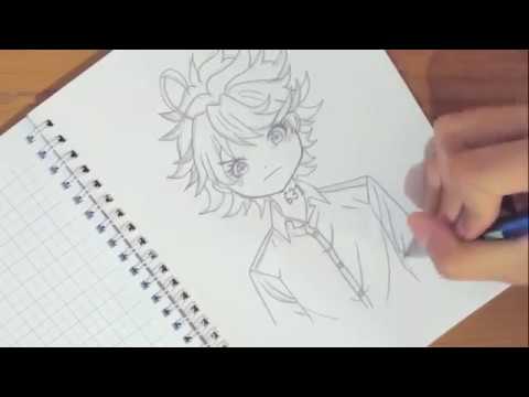 How to Draw Emma Easy - The Promised Neverland (Yakusoku no Nebārando /  約束のネバーランド) 