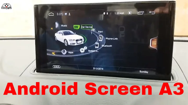 Installation Audi A3 7"  Android Screen Navigation backup camera Apple CarPlay Android Auto