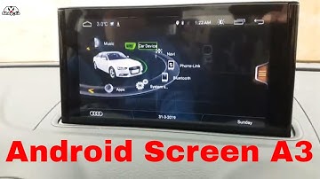 Installation Audi A3 7"  Android Screen Navigation backup camera Apple CarPlay Android Auto