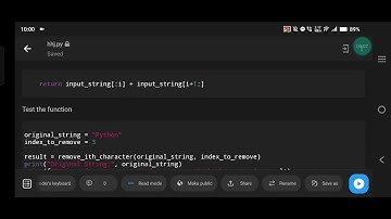 Python | Remove i-th Character from String