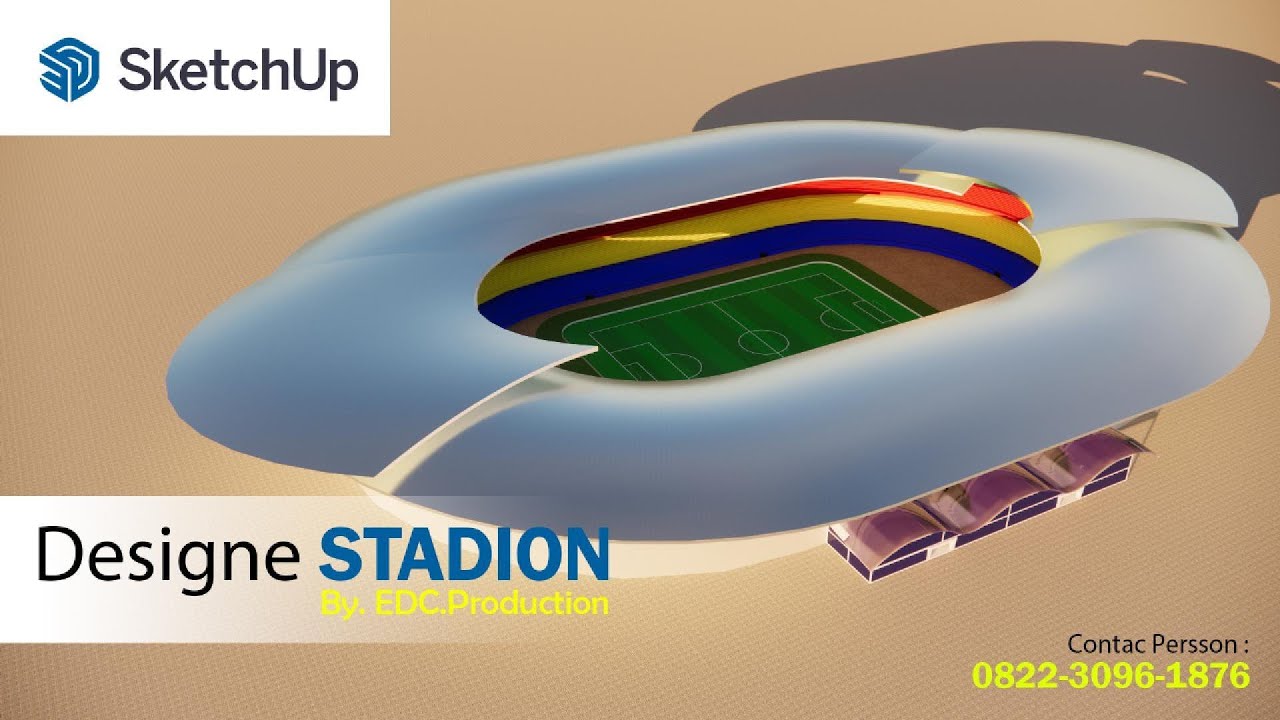 Stadium Tutorial Inventor Membuat Desain Stadion Modern di SketchUp | Tutorial Lengkap 3D ...