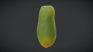 🥭 Papaya – Low Poly PBR 3D Model