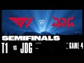 Jdg vs t1  game 4  semifinals stage  2023 worlds  jdg intel esports club vs t1 2023