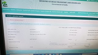 Error  Correction in  calibration  Page on  Parivahan  site