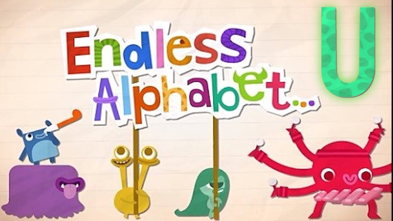 Letter U UMBRELLA, UNDERNEATH Endless Alphabet A to Z Originator