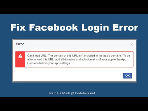Fix Facebook Login Error Can't load URL: The domain of this URL isn't included in the app's domains