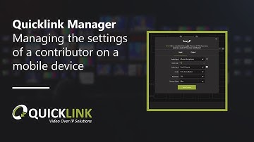 QuickLink StudioManager: Managing the settings of a contributor on a mobile device