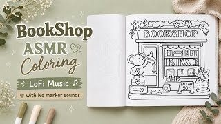 Cozy Bookshop Coloring Relaxing LoFi Music No Marker Sounds