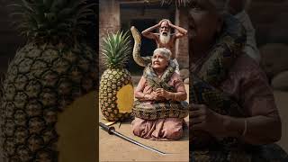 Lady Soldier Saves Grandmother From A Snake Hiding In The Pineapple