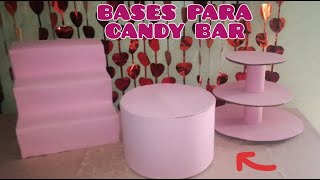 COMO ELABORAR BASES PARA TU CANDY BAR CON CARTÓN.