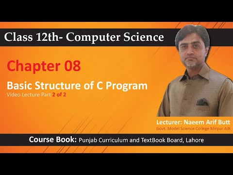 ICS Part-2 Chapter 8 Topic Basic Structure of C Program 2/2