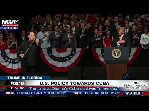 MUST WATCH: Luis Haza Plays National Anthem, Star-Spangled Banner on Violin, at Trump Cuba Speech