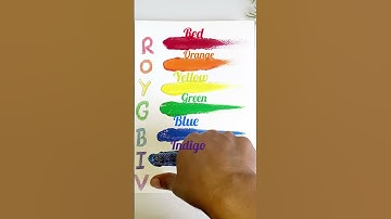 Rainbow colours🌈|| Learn 7 colours of Rainbow || #shorts #art #treanding #viral #satisfying