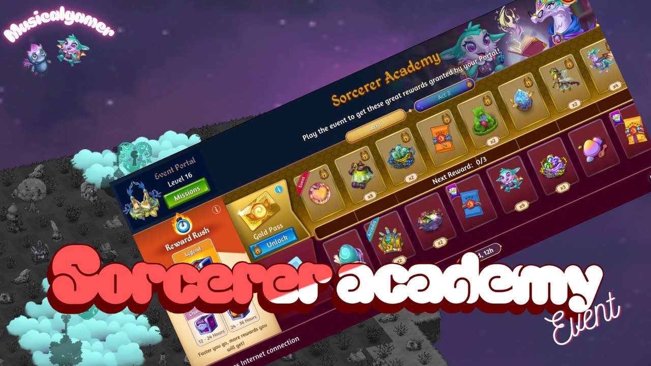 MERGE DRAGONS SORCERER ACADEMY EVENT! Level 10 point item, cloud keys & healing all land