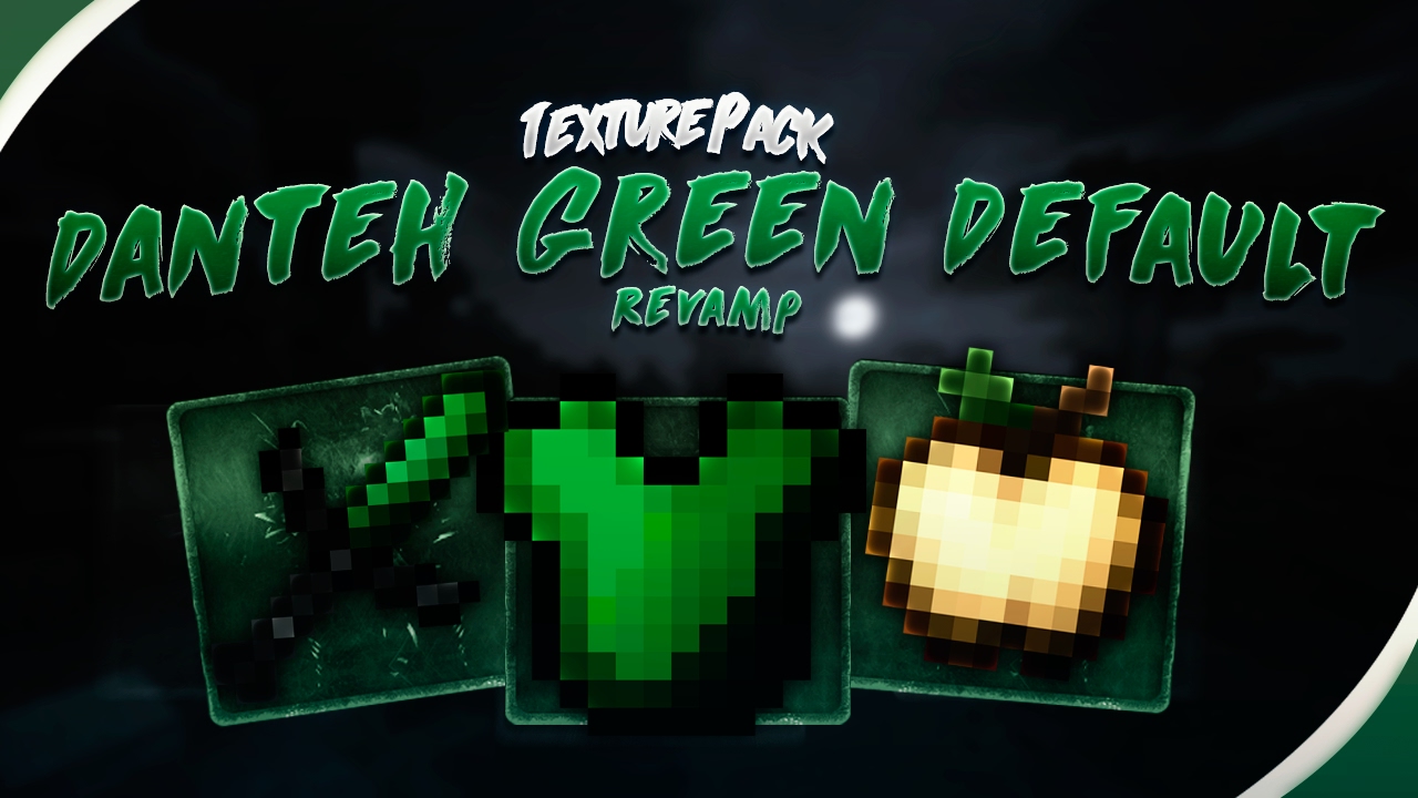 Danteh Green Default Revamp 16x | Review | Texture Pack PvP | Minecraft ...