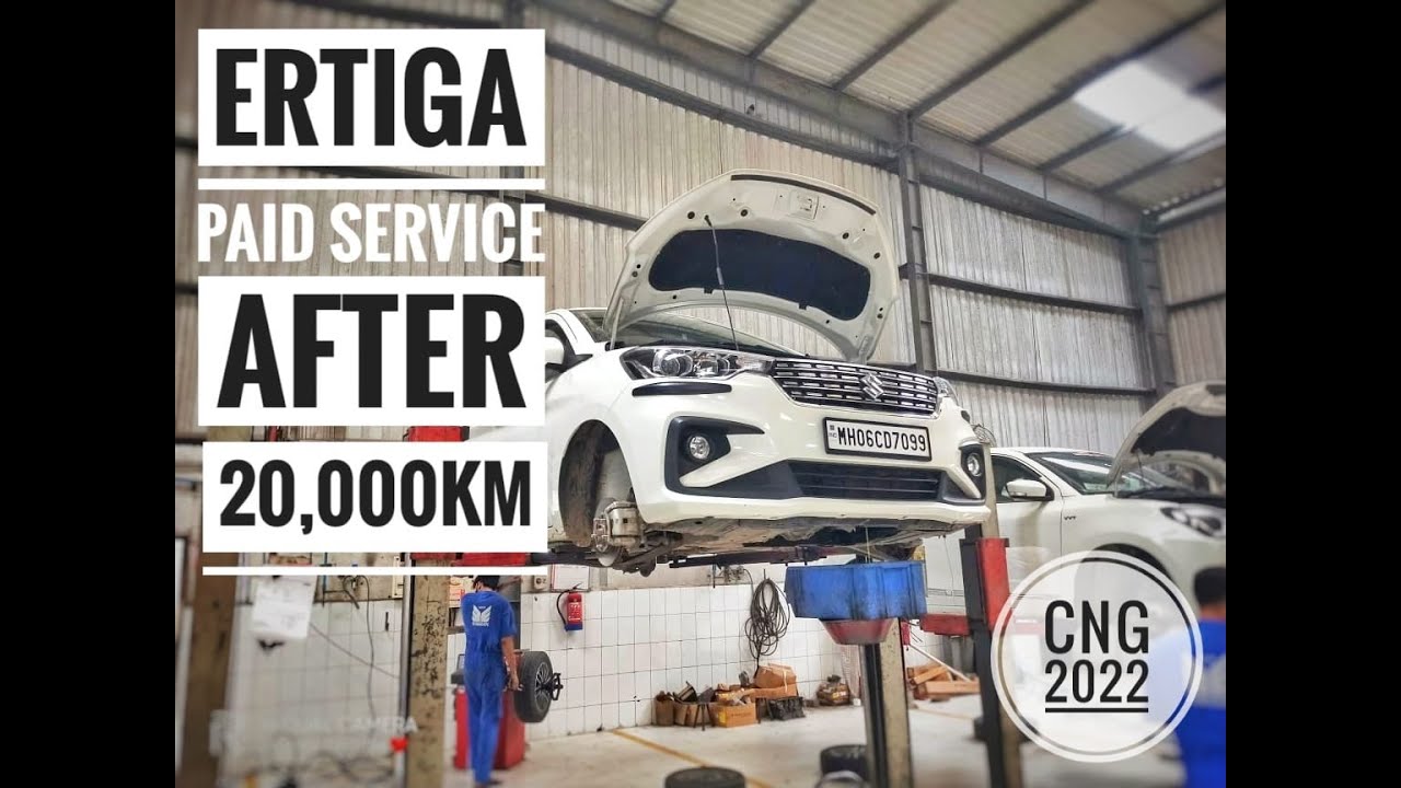 My Ertiga CNG Paid Service After 20,000 KM // Full Service Schedule