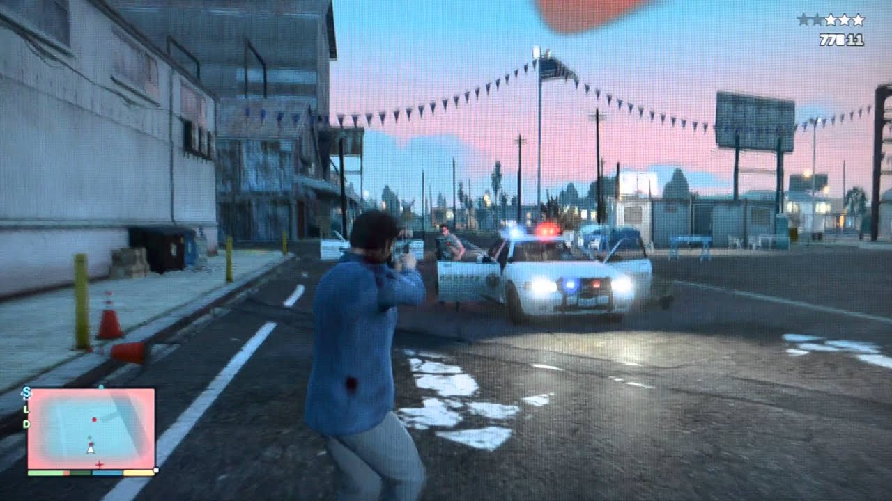 Epic Police Chase Shootout and Train Crashes GTA V - YouTube