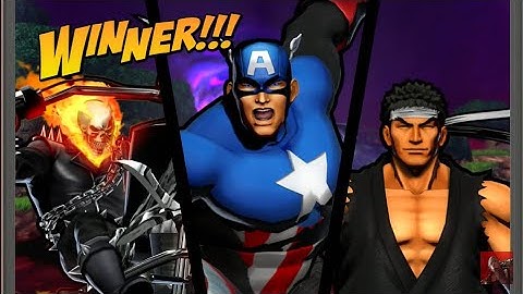 Ghost Rider/Ryu/Captain America Max hard Arcade Ultimate Marvel Vs Capcom 3 Ps4pro 1080p 60fps