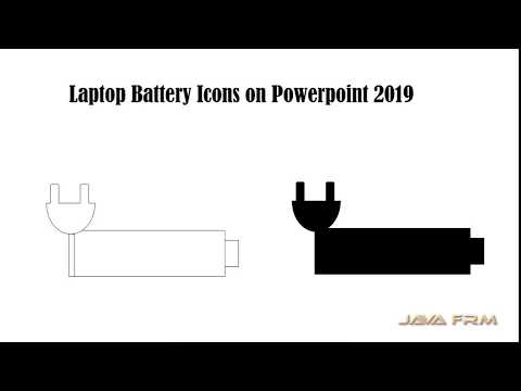 Microsoft Powerpoint 2019 - How to draw Laptop Battery flat icon for beginners - Powerpoint drawing