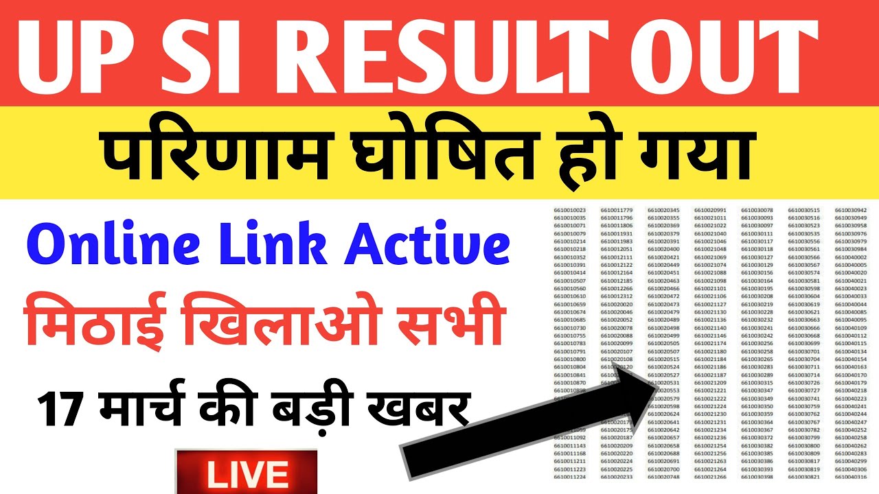UPSI रिज़ल्ट Released | UPSI Result today latest news | upsi result kab ayega