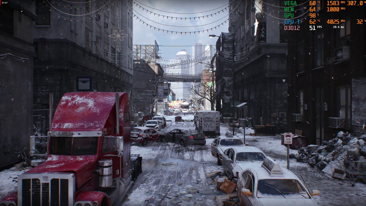 Tom Clancy's The Division High Stetings 2160p benchmark DX12