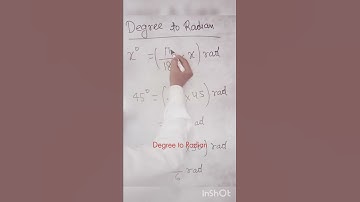 Formula for converting Plane Angle in Degree to Radian#shorts