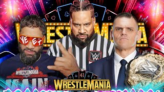 FULL MATCH - Jey Uso vs Gunther (Referee Jimmy Uso) Wwe Heavyweight championship in WrestleMania41