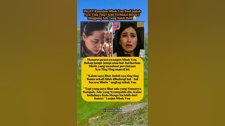 INGAT Ramalan Mbak You Soal Jodoh Ayu Ting Ting?#beritaartis #ayutingting #jodoh #ramalan #Mbakyou