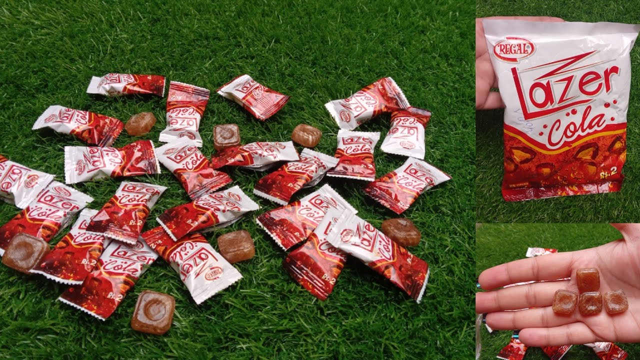 Tasting  Lazer cola candy 🍬 only in 2 rupees | Unboxing | Reviews | Rating ⭐️| Asmr | food video