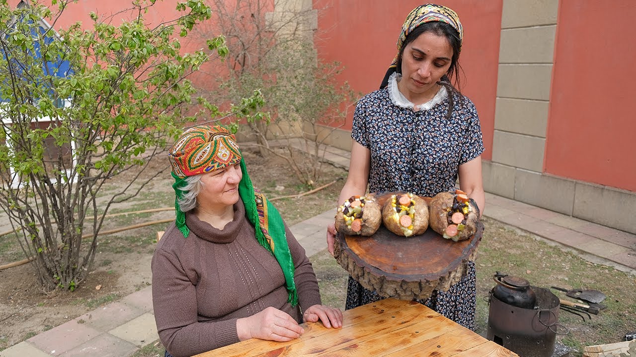 ⁣Közdə Türk üsulu Kumpir bişirdik, Gənc ailənin Kənd Həyatı