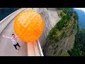 ZORB BALL MAGNUS EFFECT from 165m Dam!