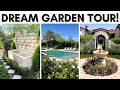 TOURING DREAMY GARDENS || RUSTIC-MEDITERRANEAN GARDEN INSPIRATION || GARDEN WITH ME