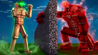 Escolha o TITAN E BATALHE no ATTACK ON TITAN Minecraft