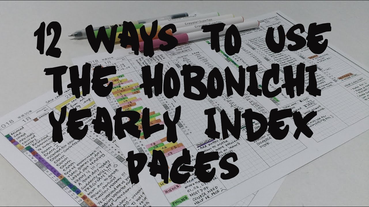 Ways to Use the Hobonichi Cousin Yearly Index