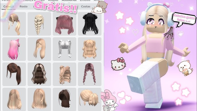 ROUPAS E CABELOS DE GRAÇA! [KAWAII WORLD] - Roblox