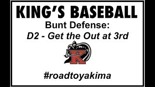 Bunt Defense Runner At 2nd - Kings High School Baseball 2020