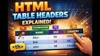 Unlock HTML Table Headers in Minutes | Make Your Tables Look PRO 😍 | Table Headers | Head of Table