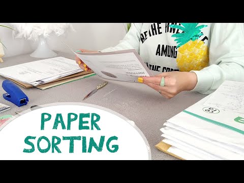 ASMR Paper Sorting • Opening Mail, Organizing Documents • No Talking