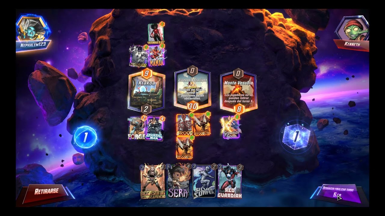 Marvel Snap - Mazo Sebastian Shaw, Silver Surfer, Red Guardian,Copycat